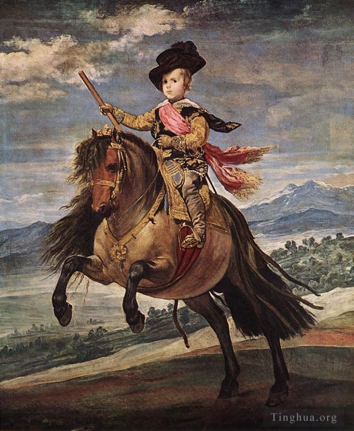 Diego Vélasquez Peinture à l'huile - Prince Baltasar Carlos à cheval