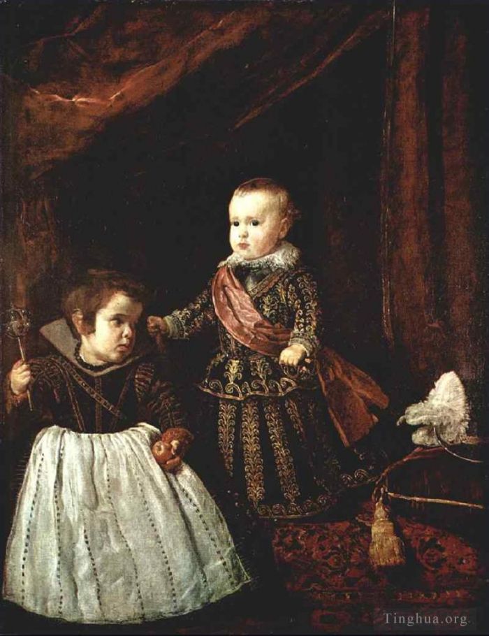 Diego Vélasquez Peinture à l'huile - Prince Baltasar et nain