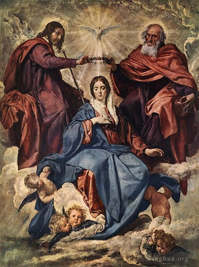 Diego Vélasquez Peinture à l'huile - Le couronnement de la Vierge