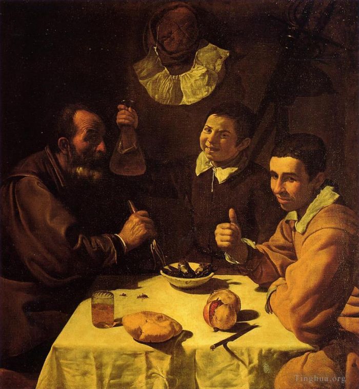 Diego Vélasquez Peinture à l'huile - Déjeuner