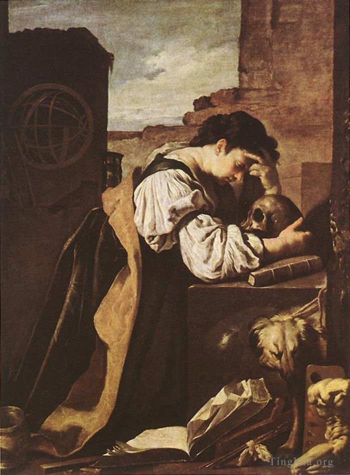 Domenico Fetti Peinture à l'huile - Mélancolie 1620