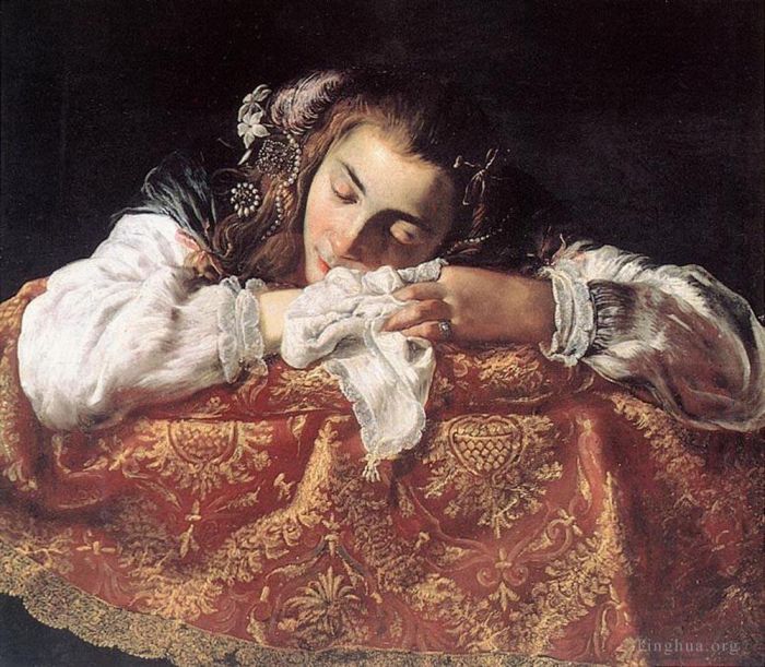 Domenico Fetti Peinture à l'huile - Fille endormie