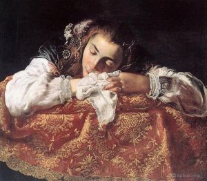 Domenico Fetti œuvres - Fille endormie