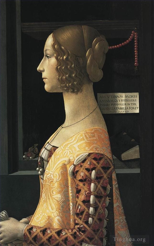Domenico Ghirlandaio Peinture à l'huile - Portrait de Giovanna Tornabuoni