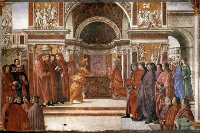 Domenico Ghirlandaio Types de peintures - Ange apparaissant à Zacharie