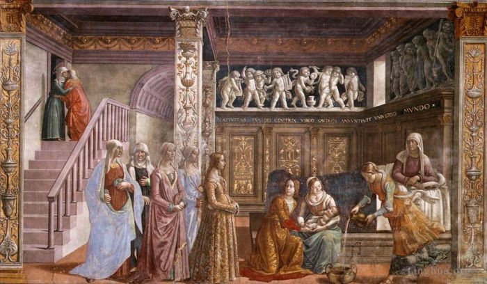 Domenico Ghirlandaio Types de peintures - Naissance de Marie