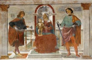 Domenico Ghirlandaio œuvres - Vierge à l'Enfant avec saint Sébastien et saint Julien