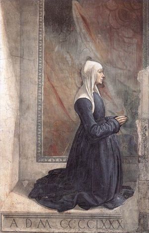 Domenico Ghirlandaio œuvres - Portrait De La Donatrice Nera Corsi Sassetti