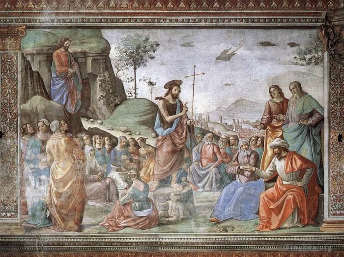 Domenico Ghirlandaio Types de peintures - Prédication de saint Jean-Baptiste