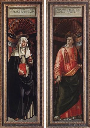 Domenico Ghirlandaio œuvres - Sainte Catherine de Sienne et Saint-Laurent