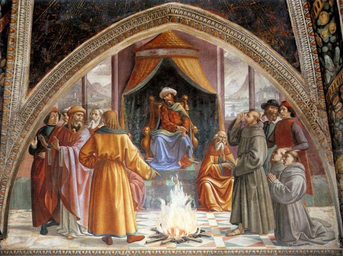 Domenico Ghirlandaio Types de peintures - Épreuve du feu devant le sultan