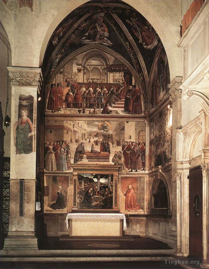 Domenico Ghirlandaio Types de peintures - Vue De La Chapelle Sassetti