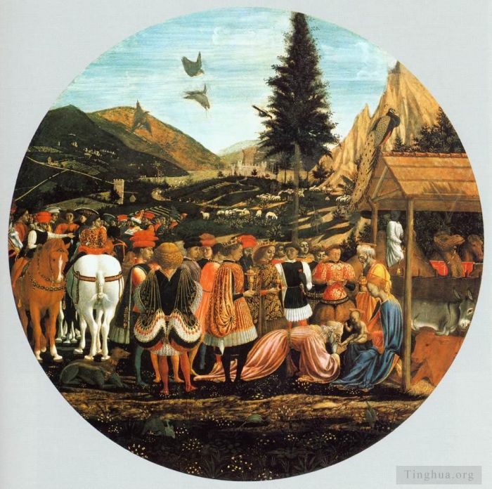Domenico Veneziano Peinture à l'huile - Adoration des Mages