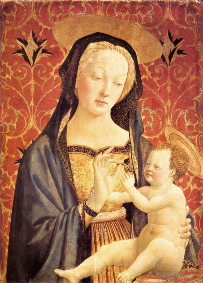 Domenico Veneziano Peinture à l'huile - Vierge à l'Enfant 1435