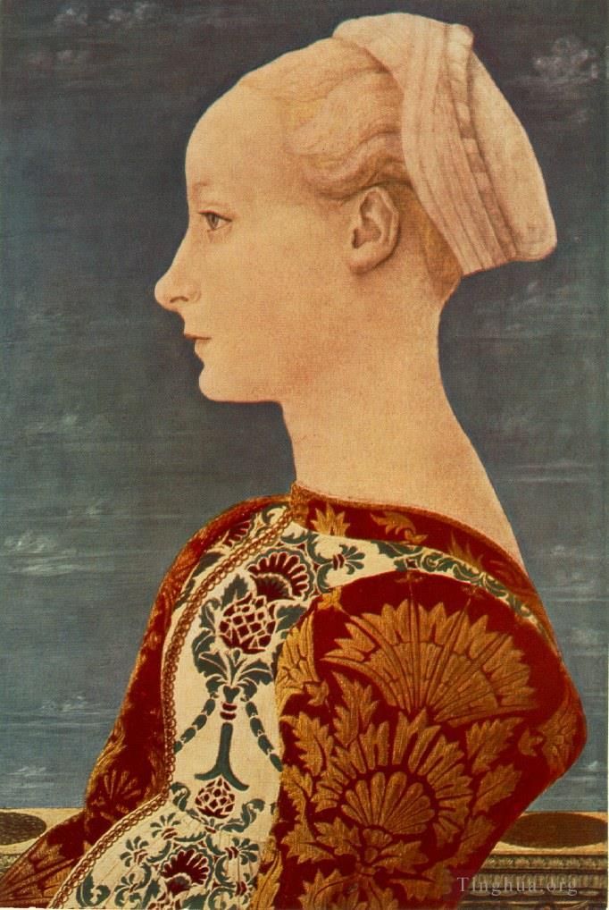Domenico Veneziano Peinture à l'huile - Portrait d'une jeune femme