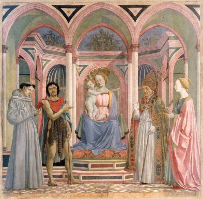 Domenico Veneziano Types de peintures - La Vierge à l'Enfant avec les saints1
