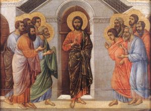 Duccio di Buoninsegna œuvres - Apparition derrière des portes verrouillées