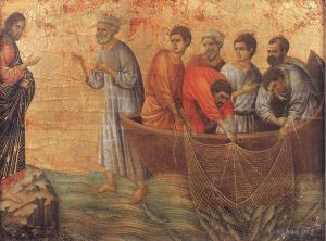 Duccio di Buoninsegna œuvres - Apparition sur le lac de Tibériade