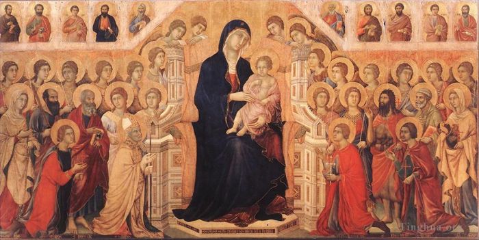 Duccio di Buoninsegna Types de peintures - Maesta Madonna avec des anges et des saints
