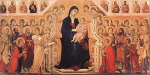 Duccio di Buoninsegna œuvres - Maesta Madonna avec des anges et des saints