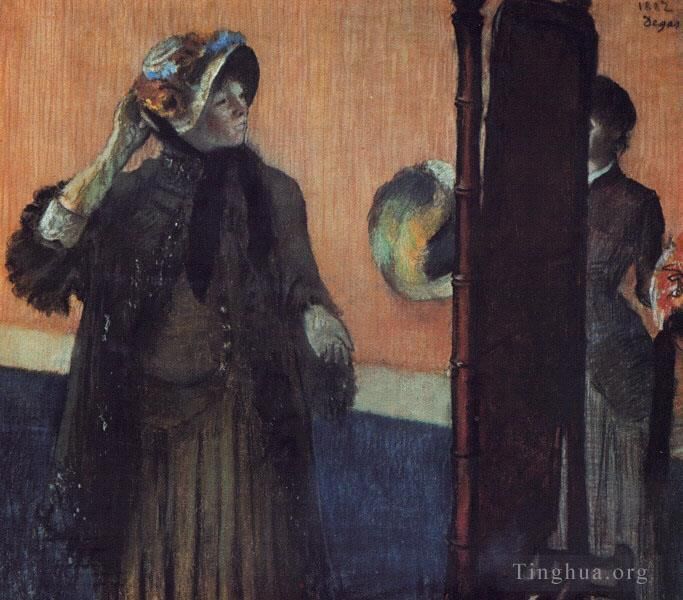 Edgar Degas Peinture à l'huile - Chez les modistes