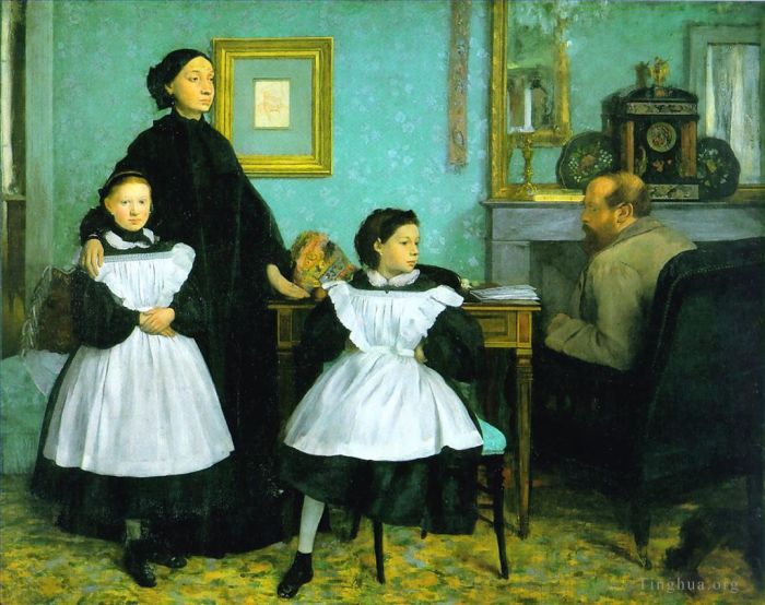 Edgar Degas Peinture à l'huile - La famille Bellelli