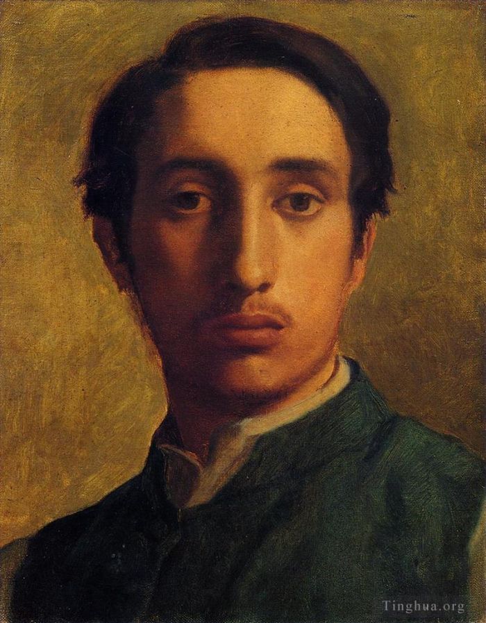 Edgar Degas Peinture à l'huile - Degas dans une veste verte