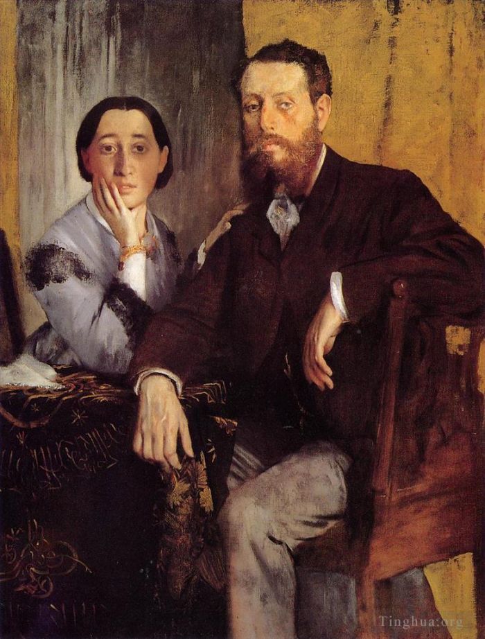 Edgar Degas Peinture à l'huile - Edmond et Thérèse Morbilli