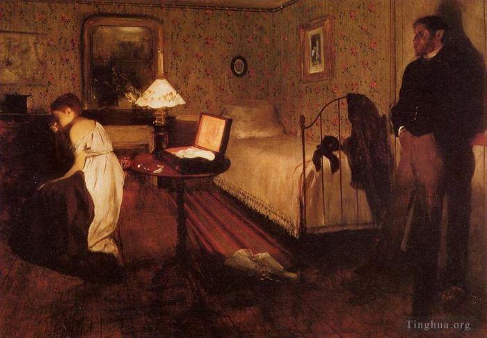 Edgar Degas Peinture à l'huile - Intérieur alias The Rape