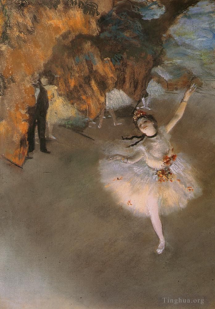 Edgar Degas Peinture à l'huile - L'étoile (Danseuse sur scène)