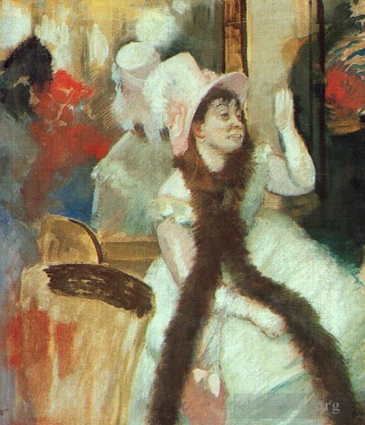 Edgar Degas Peinture à l'huile - Portrait d'après un bal costumé Portrait de Madame DietzMonnin