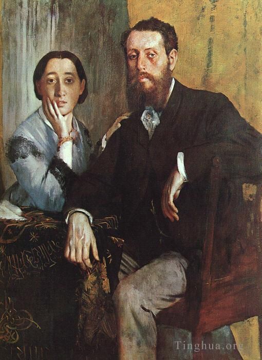 Edgar Degas Peinture à l'huile - Le duc et la duchesse Morbilli