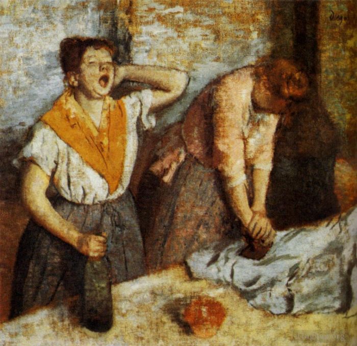 Edgar Degas Peinture à l'huile - Femme repassant 1884