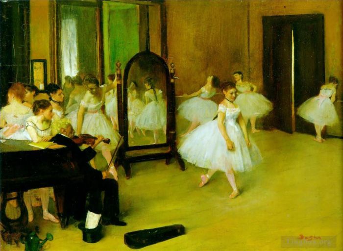 Edgar Degas Peinture à l'huile - Le cours de danse