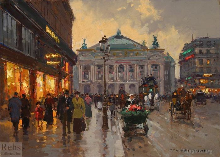 Édouard-Léon Cortès Peinture à l'huile - Avenue de l opera