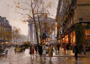 Édouard-Léon Cortès œuvres - Madeleine et rue royale paris