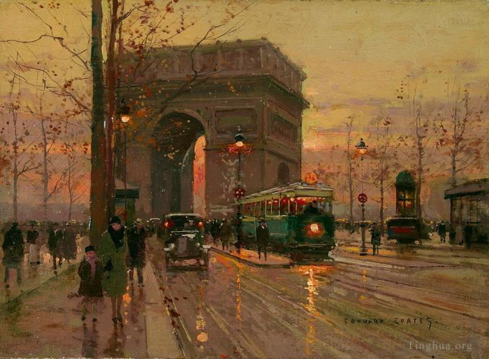 Édouard-Léon Cortès Peinture à l'huile - Arc de triomphe 3