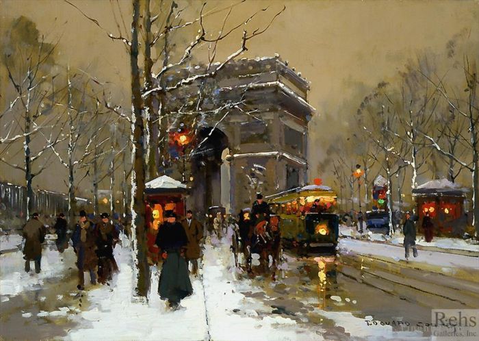 Édouard-Léon Cortès Peinture à l'huile - Arc de Triomphe