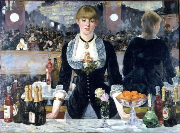Édouard Manet Peinture à l'huile - Un bar aux Folies Bergère