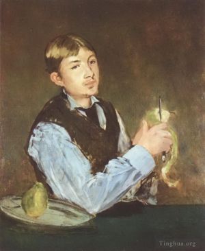 Édouard Manet œuvres - Un jeune homme épluche une poire