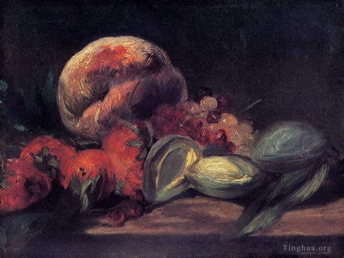 Édouard Manet Peinture à l'huile - Amandes groseilles et pêches