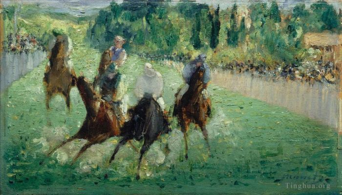 Édouard Manet Peinture à l'huile - Aux courses