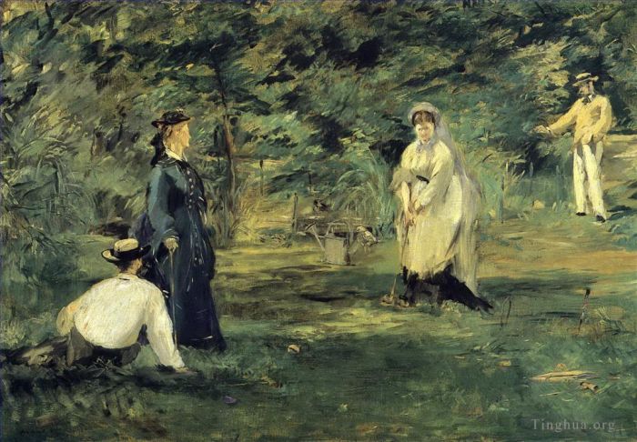 Édouard Manet Peinture à l'huile - Croquet