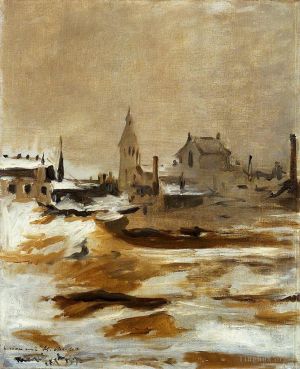 Édouard Manet œuvres - Effet de la neige au Petit Montrouge