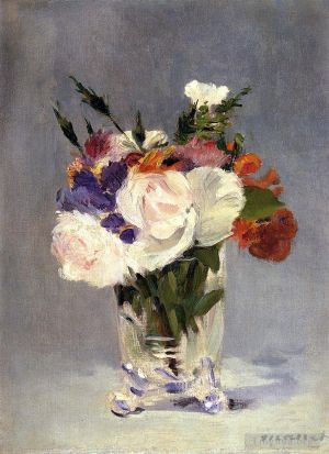 Édouard Manet œuvres - Fleurs dans un vase en cristal