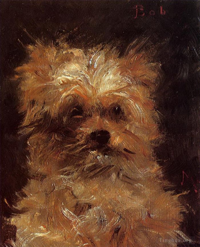 Édouard Manet Peinture à l'huile - Tête de chien