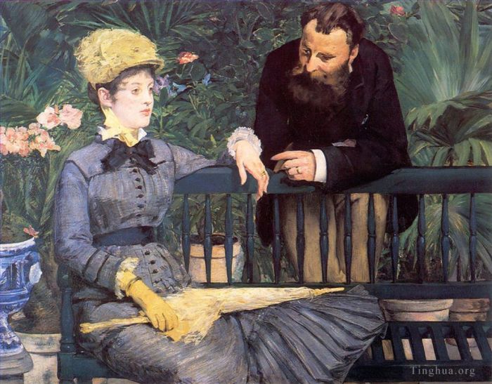 Édouard Manet Peinture à l'huile - Dans la serre
