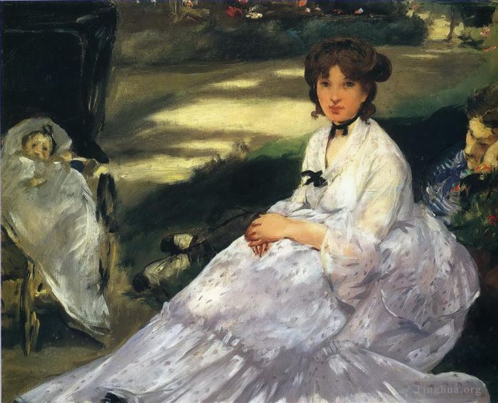 Édouard Manet Peinture à l'huile - Dans le jardin