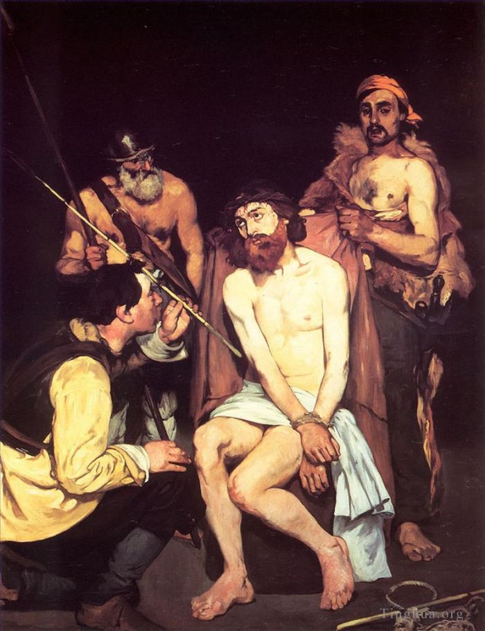 Édouard Manet Peinture à l'huile - Jésus moqué par les soldats