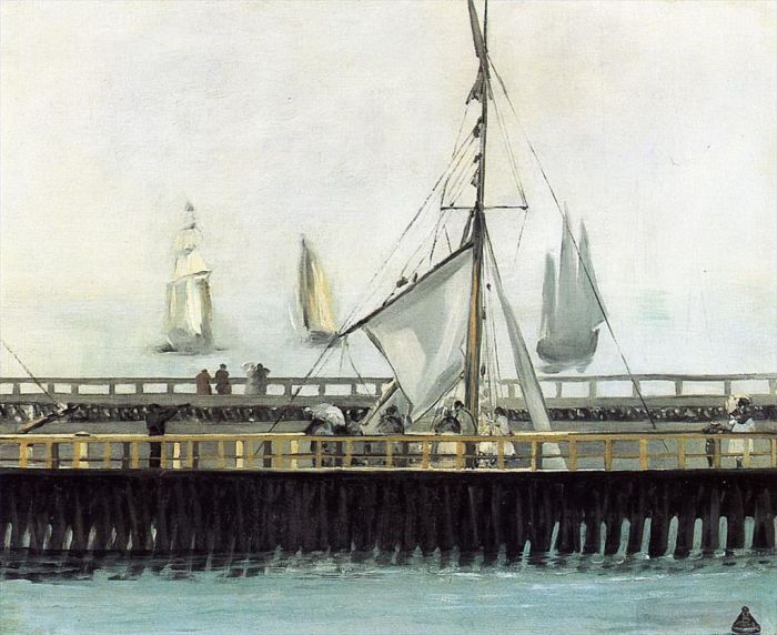 Édouard Manet Peinture à l'huile - Jetée à Boulogne